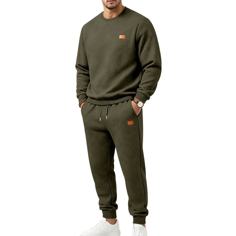 💥Limited-time offer👕Men's Casual Textured Jacquard Sports Set