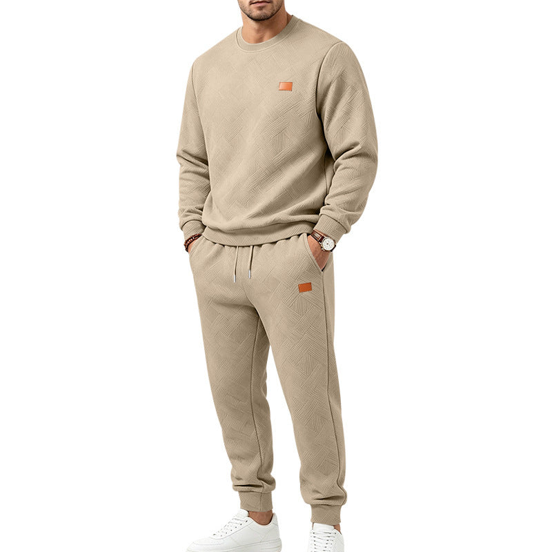 💥Limited-time offer👕Men's Casual Textured Jacquard Sports Set