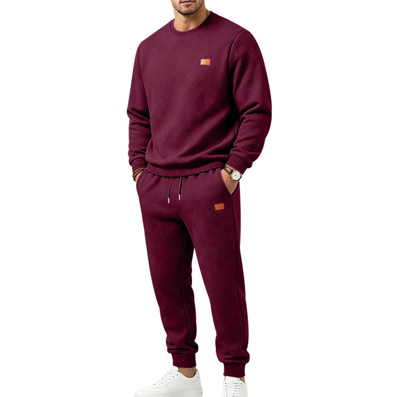💥Limited-time offer👕Men's Casual Textured Jacquard Sports Set