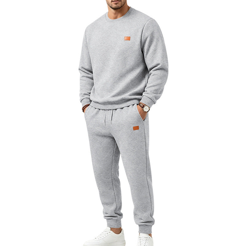 💥Limited-time offer👕Men's Casual Textured Jacquard Sports Set