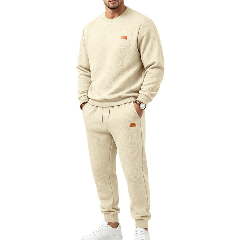 💥Limited-time offer👕Men's Casual Textured Jacquard Sports Set