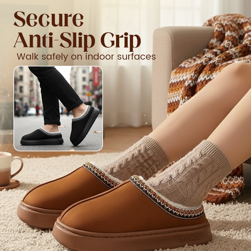 🔥👟Women’s Plush-Lined Thick Sole House Slippers