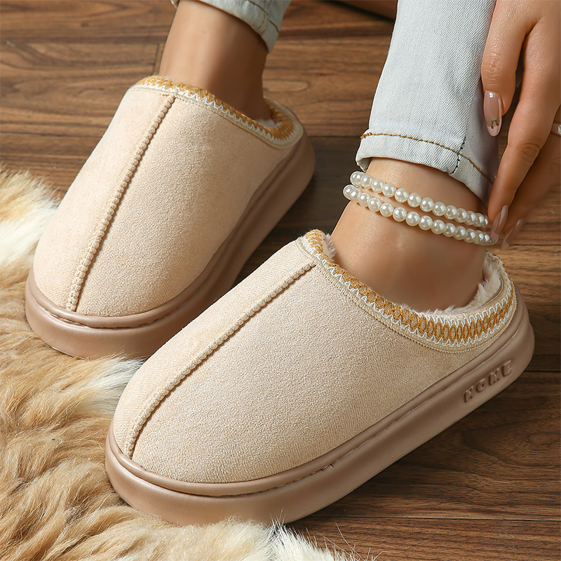 🔥👟Women’s Plush-Lined Thick Sole House Slippers