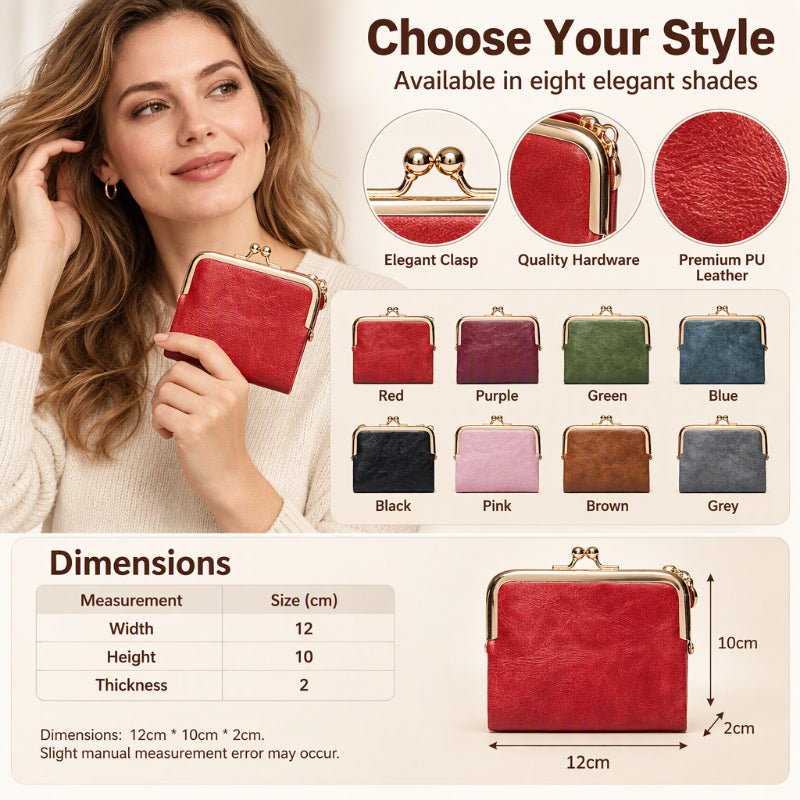 👛Vintage Kiss-Lock Wallet with Multi Card Holders