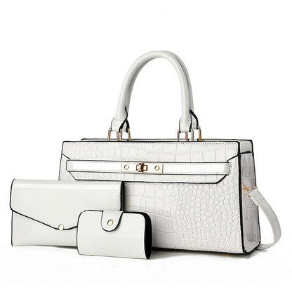 👜Women's Crocodile Pattern Handbag 3-Piece Set