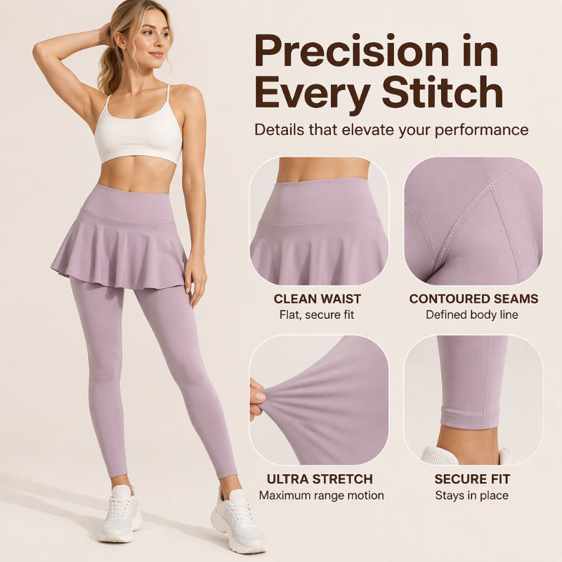 🧘‍♀️👖Women's High-Waisted Leggings with Skirt