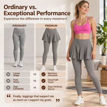 🧘‍♀️👖Women's High-Waisted Leggings with Skirt
