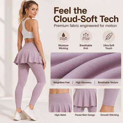 🧘‍♀️👖Women's High-Waisted Leggings with Skirt