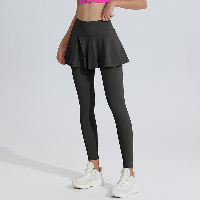 🧘‍♀️👖Women's High-Waisted Leggings with Skirt
