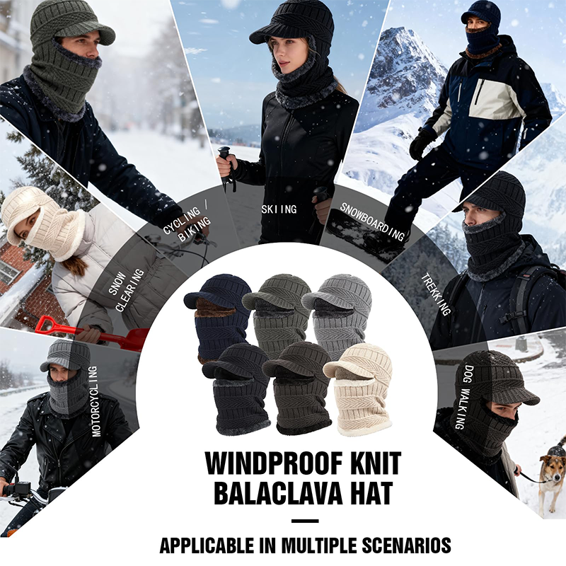 ❄️ 3-in-1 Winter Balaclava, Insulated Hood with Protective Goggles