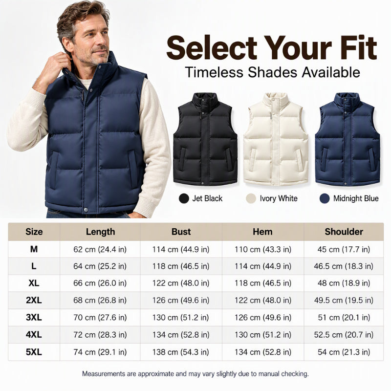 ❄️Last Day Promotion 50% OFF✨Men’s Stand-up Collar Windproof and Warm Vest