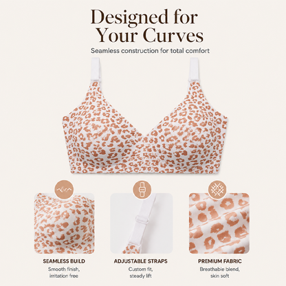 💖Women's Leopard Print Wireless Push-Up Bra