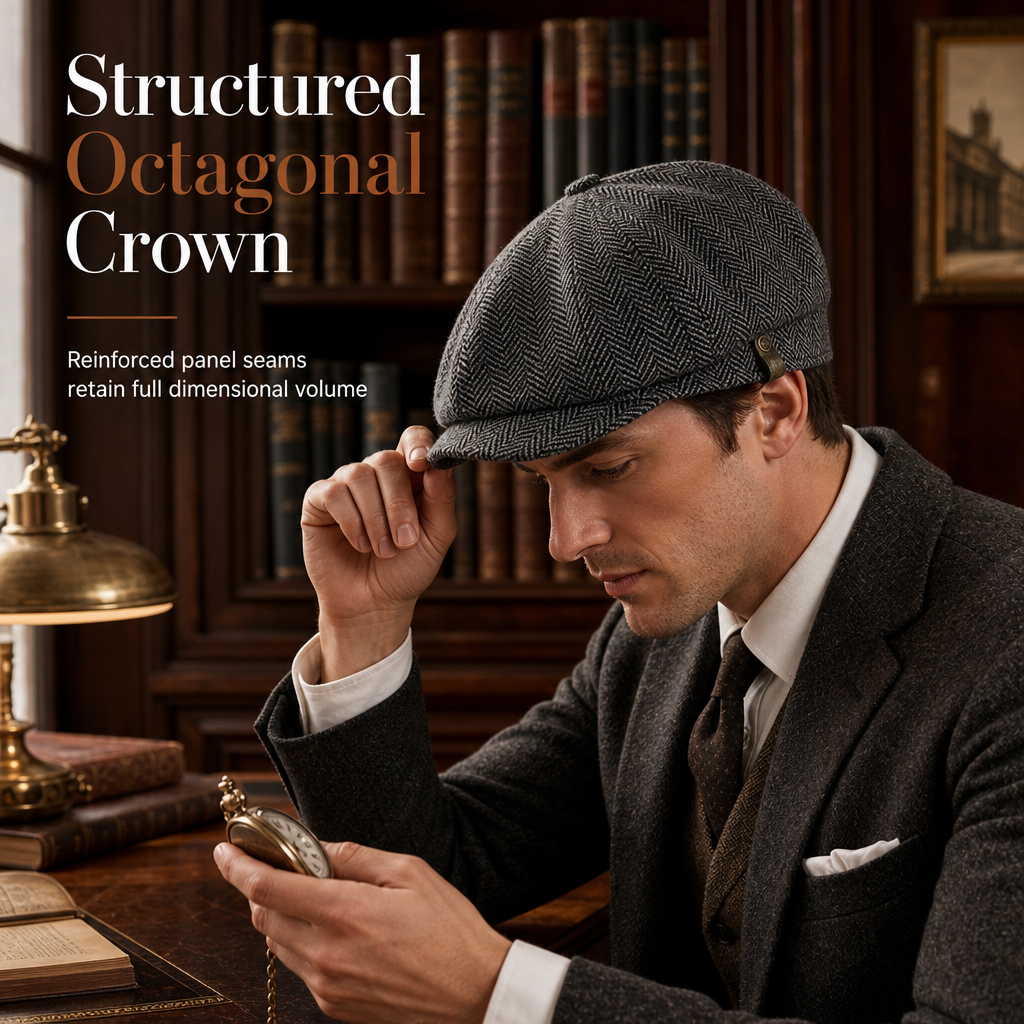 🧢Vintage British Style Newsboy Cap for Men and Women Classic Casual Flat Cap Octagonal Beret Hat