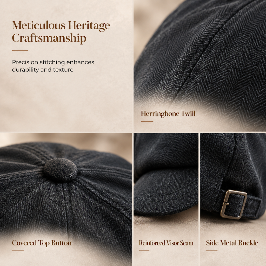🧢Vintage British Style Newsboy Cap for Men and Women Classic Casual Flat Cap Octagonal Beret Hat