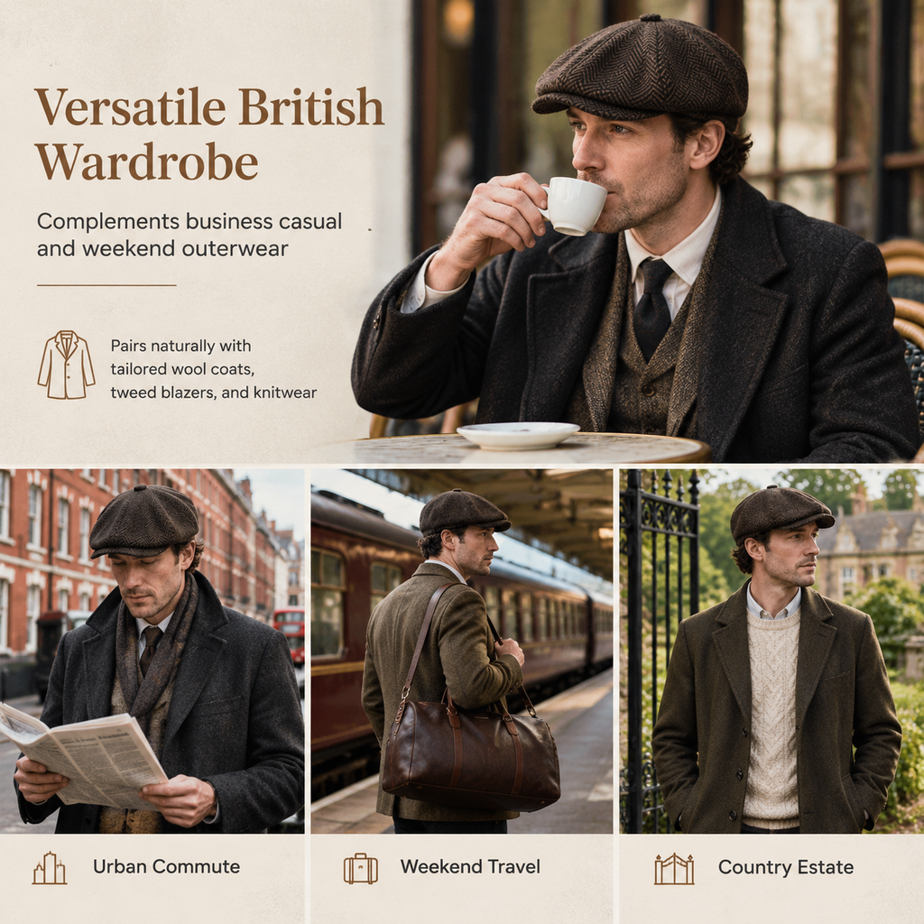 🧢Vintage British Style Newsboy Cap for Men and Women Classic Casual Flat Cap Octagonal Beret Hat