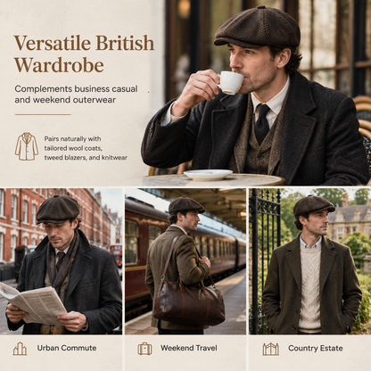 🧢Vintage British Style Newsboy Cap for Men and Women Classic Casual Flat Cap Octagonal Beret Hat
