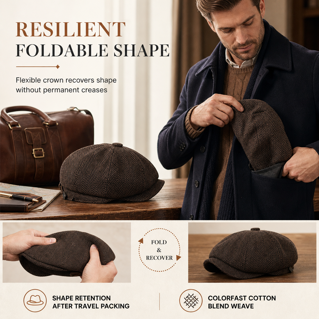 🧢Vintage British Style Newsboy Cap for Men and Women Classic Casual Flat Cap Octagonal Beret Hat