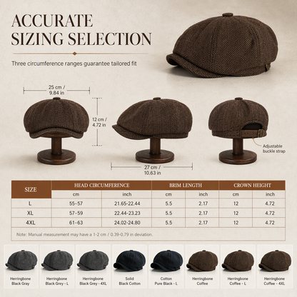 🧢Vintage British Style Newsboy Cap for Men and Women Classic Casual Flat Cap Octagonal Beret Hat