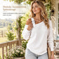 ✨Asymmetrisk design, unik & snygg – Dam en-axel linne-topp ✨-2