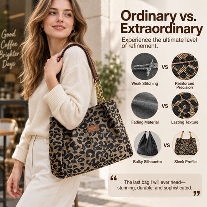 🎁2026 New Arrivals💥Large Capacity Tote Bag with Leopard Print
