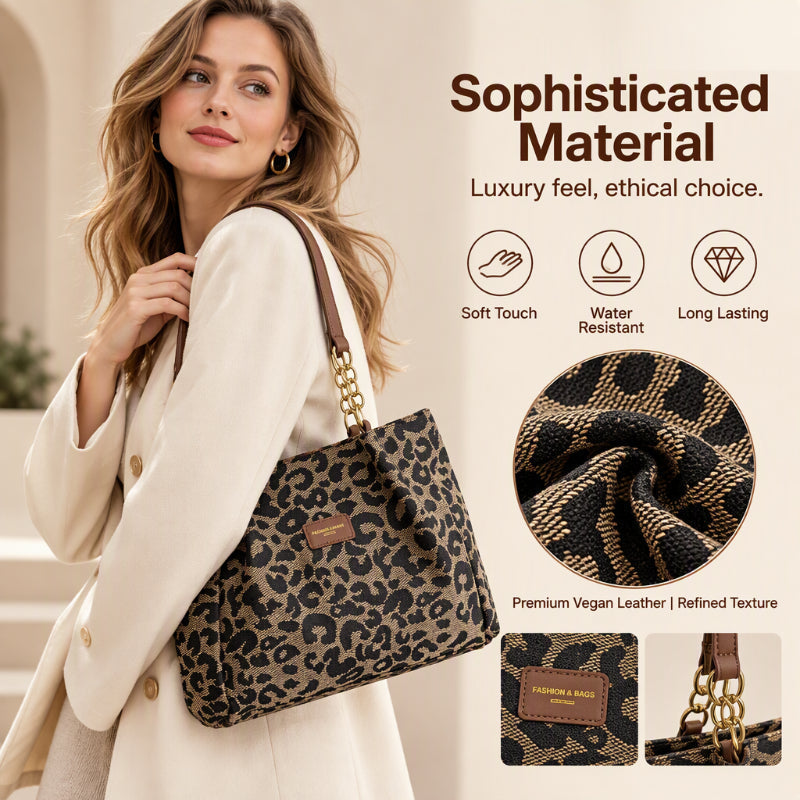 🎁2026 New Arrivals💥Large Capacity Tote Bag with Leopard Print