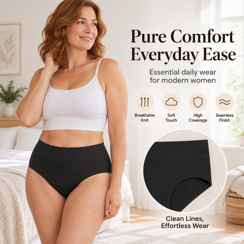 🌸 5-pack of comfortable high-waisted ladies’ briefs — flatter the tummy, breathable and soft