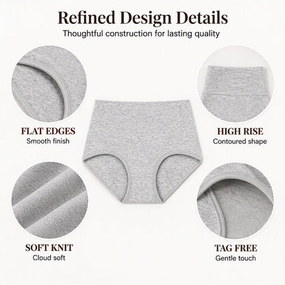 🌸 5-pack of comfortable high-waisted ladies’ briefs — flatter the tummy, breathable and soft