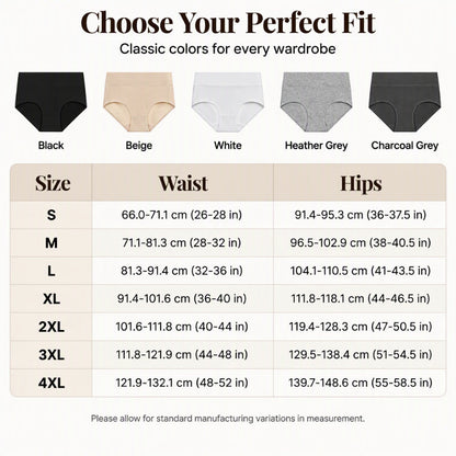 🌸 5-pack of comfortable high-waisted ladies’ briefs — flatter the tummy, breathable and soft