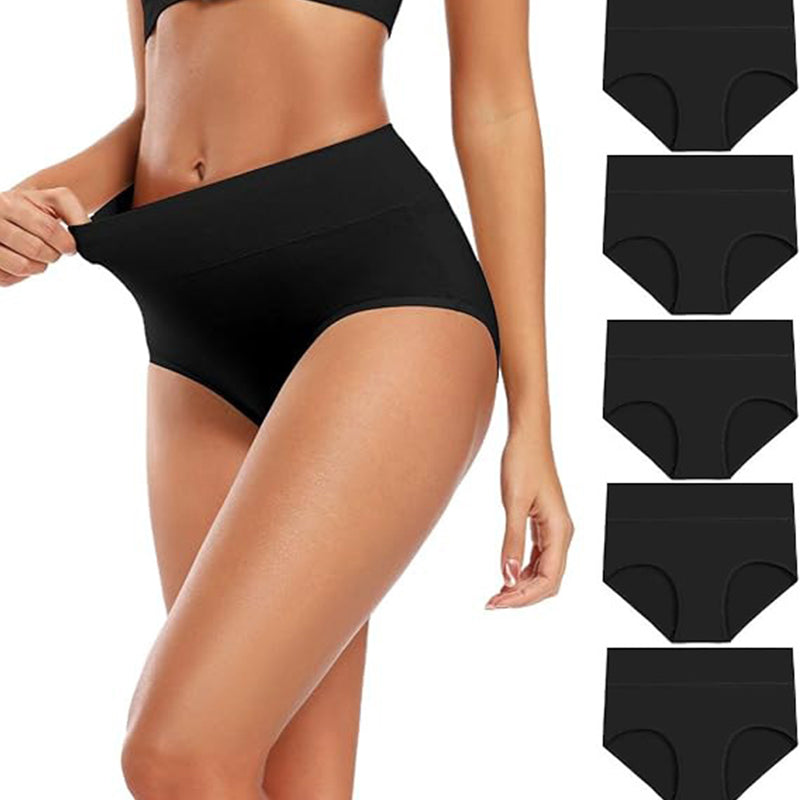 🌸 5-pack of comfortable high-waisted ladies’ briefs — flatter the tummy, breathable and soft
