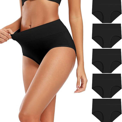 🌸 5-pack of comfortable high-waisted ladies’ briefs — flatter the tummy, breathable and soft