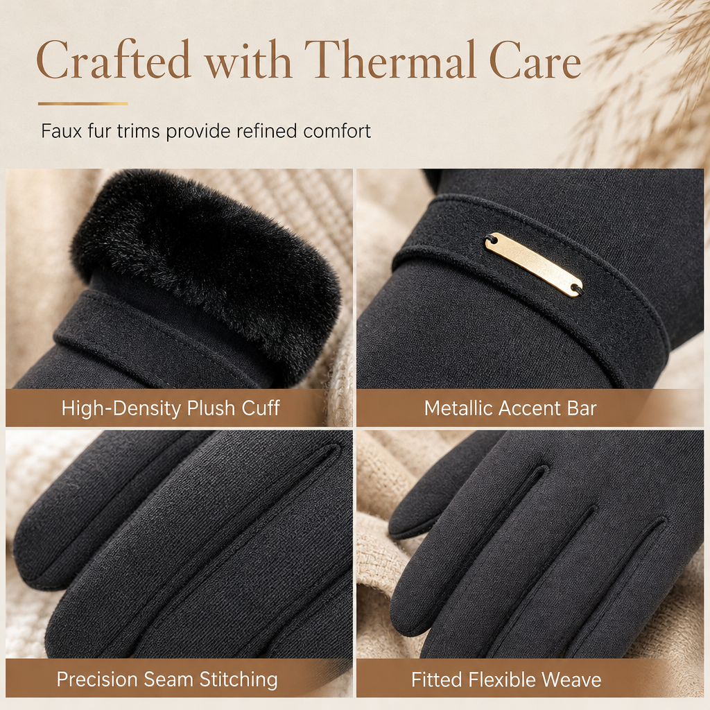 🧤Women's Winter Thermal Touchscreen Gloves Windproof Warm Gloves for Outdoor Cycling and Driving