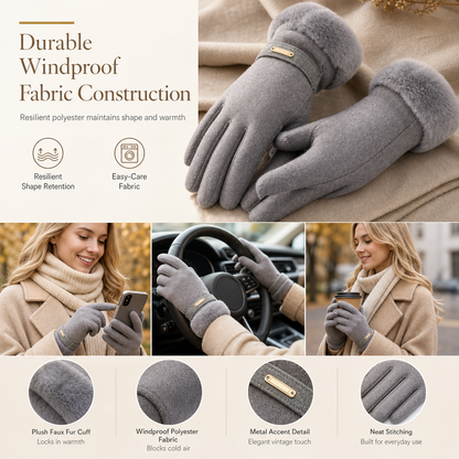 🧤Women's Winter Thermal Touchscreen Gloves Windproof Warm Gloves for Outdoor Cycling and Driving