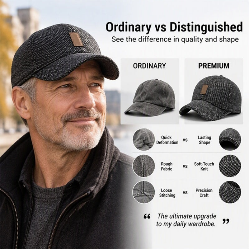 Men's Warm Baseball Cap with Ear Flaps