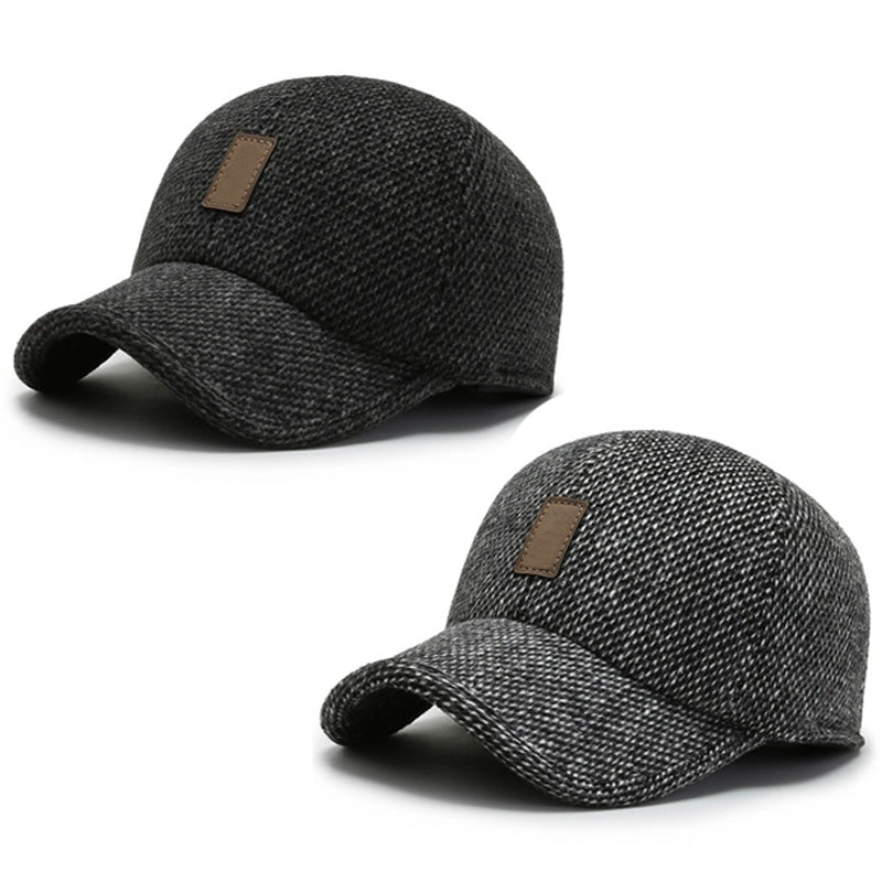 Men's Warm Baseball Cap with Ear Flaps