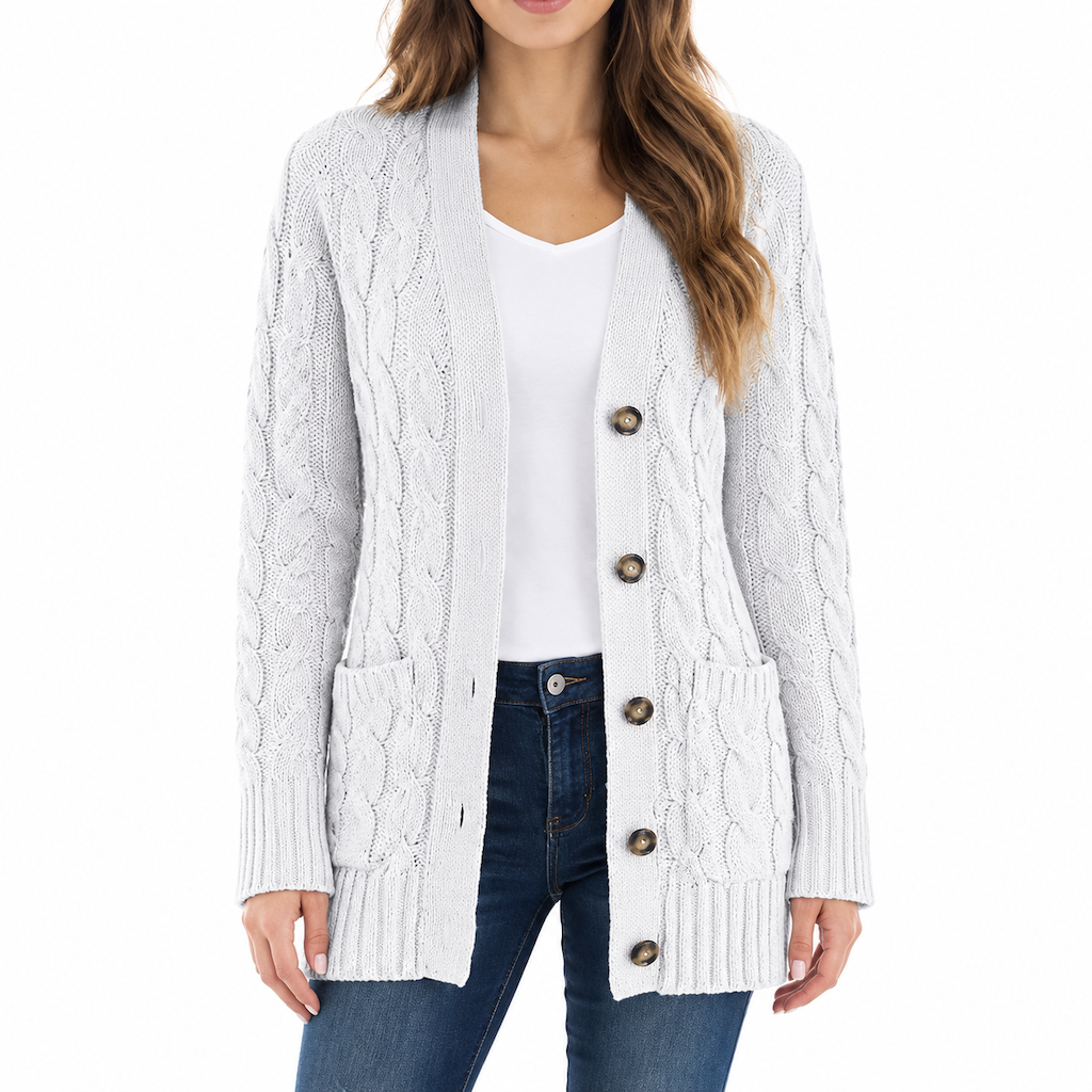 🍂Women's Casual V-Neck Long Sleeve Button-Front Cardigan