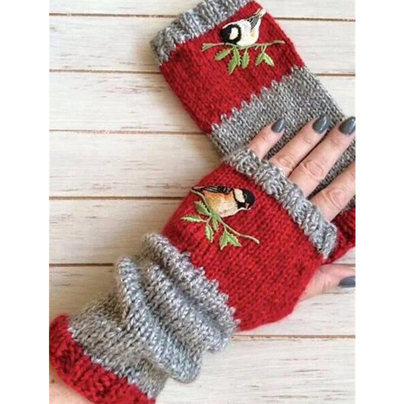 ❄️Black Friday Sale 50% OFF!!🐱Winter Warm Half Finger Knitted Gloves