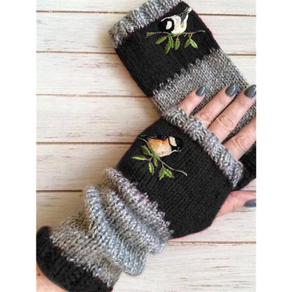 ❄️Black Friday Sale 50% OFF!!🐱Winter Warm Half Finger Knitted Gloves