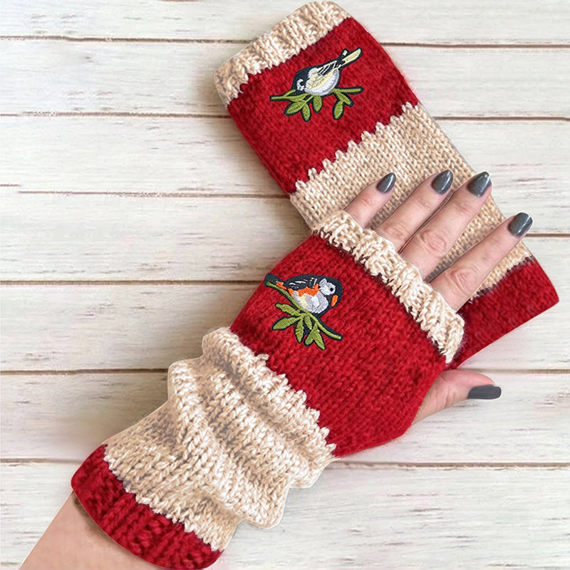 ❄️Black Friday Sale 50% OFF!!🐱Winter Warm Half Finger Knitted Gloves