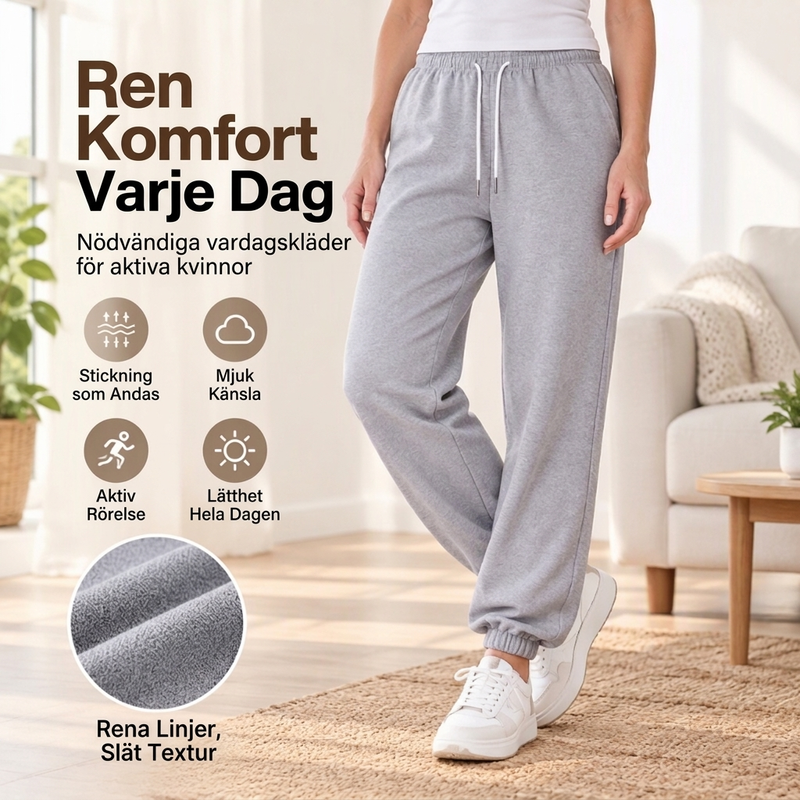 👖Vardagsspelviga byxor för kvinnor med drawstring