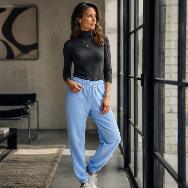 👖Vardagsspelviga byxor för kvinnor med drawstring-8
