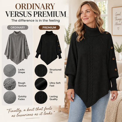 Women's Chic Mock Neck Cable Knit Sweater