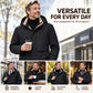 Vinterjacka med huva för män, i casual stil och med värmande foder